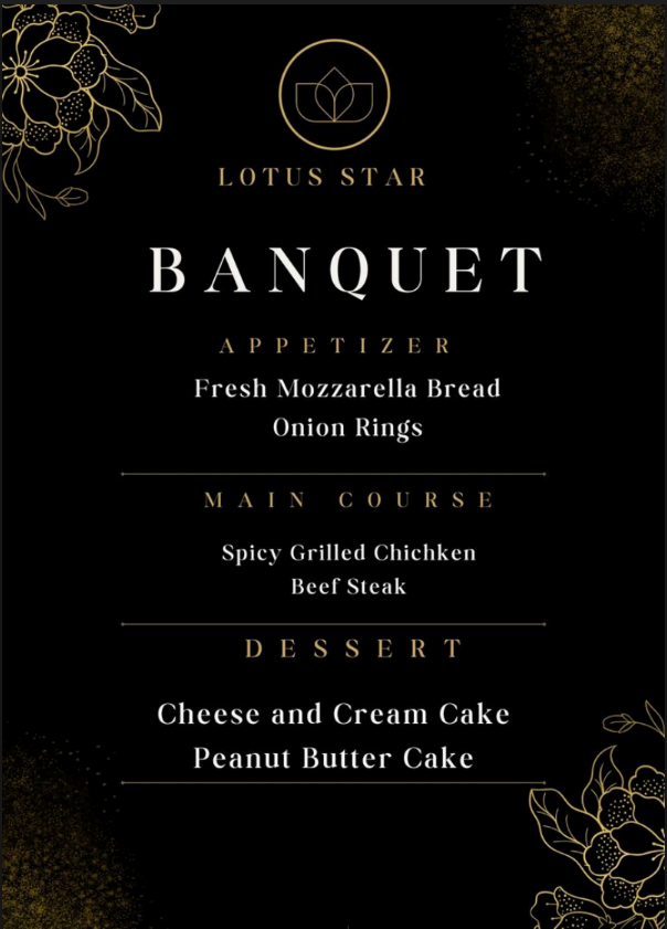 Banquet Menu
